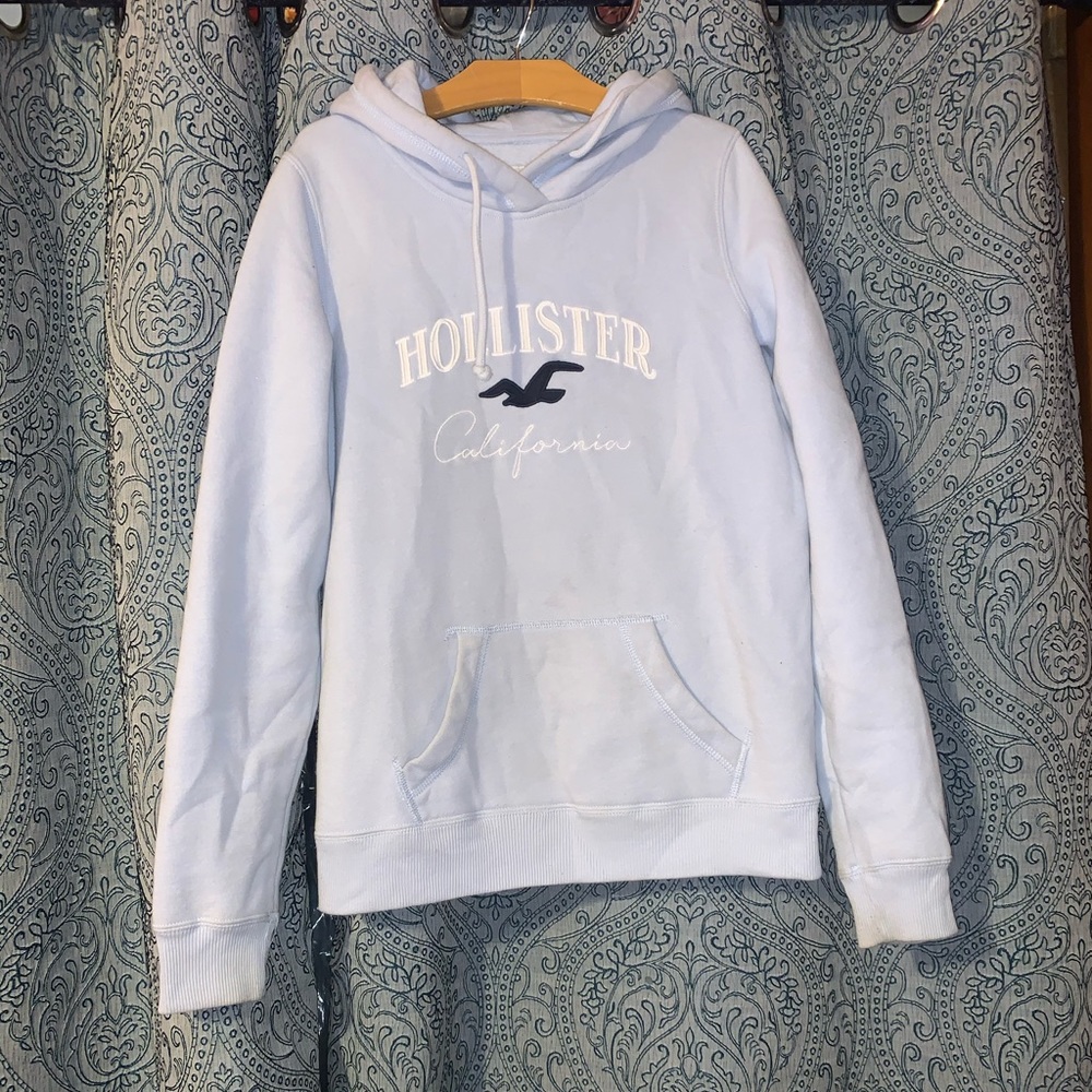 Light blue Hollister hoodie